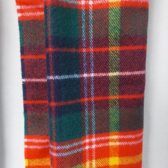Cashmere Feel Classic Scarf Red Multicolor Plaid Winter Scarf Soft New Warm - Picture 7 of 12
